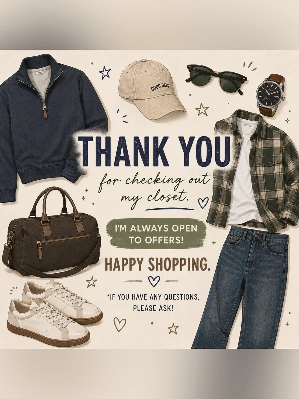 💗5 for $25💗 GUESS Men’s Beige, Black & Gray Colorblock Plaid Short Sleeve Tee - Picture 6 of 6